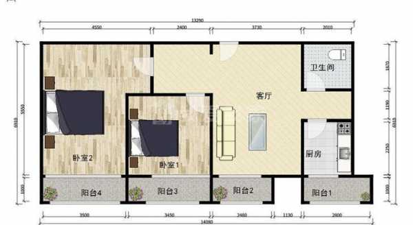 朝北8080户型图尺寸图（朝北8080的房价是多少）