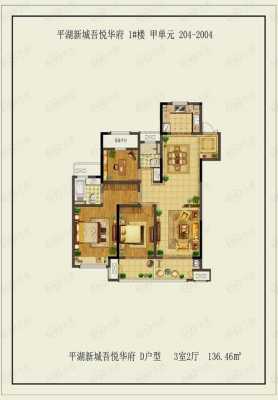 新城公馆平湖户型图（平湖新城公馆户型图132平）