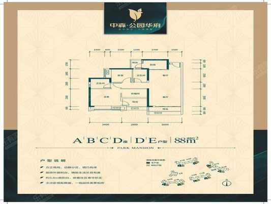 中森公园华府户型图（中森公园华府户型图大全）