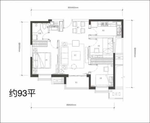 万科22的平方户型图（万科102平设计图）