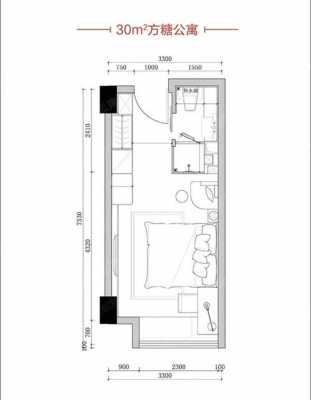 30平公寓方正户型图（30平方的公寓一般多少钱）