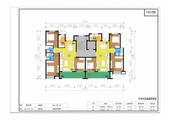 单元双户居住户型图（单元双户居住户型图大全）