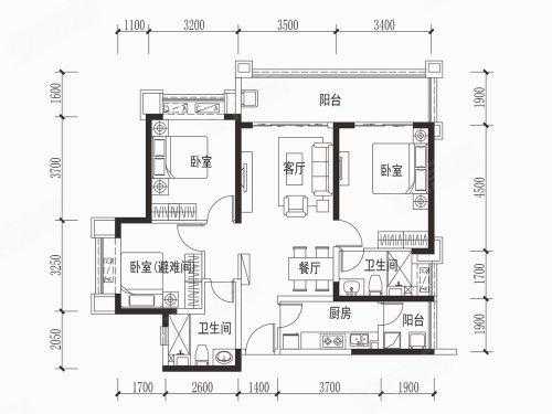 恒大天府半岛e户型图（恒大天府半岛二期位置怎么样）