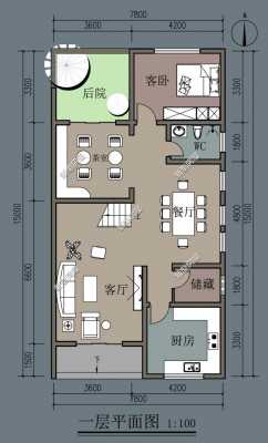 7迷乘13米户型图（7米x12米户型图）