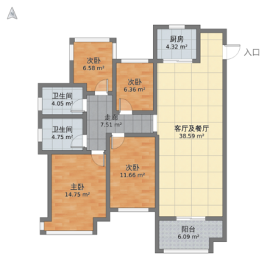 宁德万达华城户型图（宁德万达华城90平方户型图）