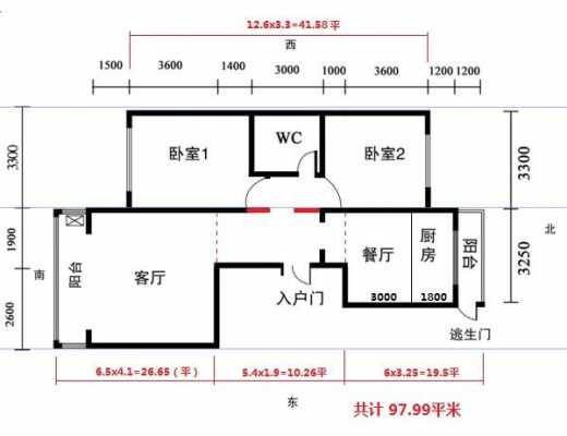 户型图比例（户型图比例怎么算）