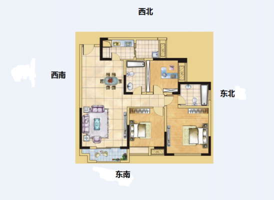 厕所居中的户型图（卫生间居中有什么问题）