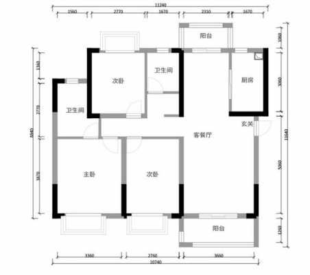 最佳方正房子户型图（最方正的户型图）