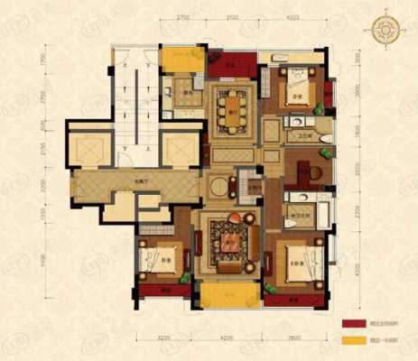 玉兰西花园户型图173平（玉兰西花园户型图173平方）