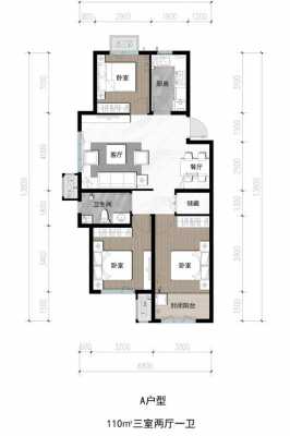 110个平方户型图（110平方米最佳户型布局）
