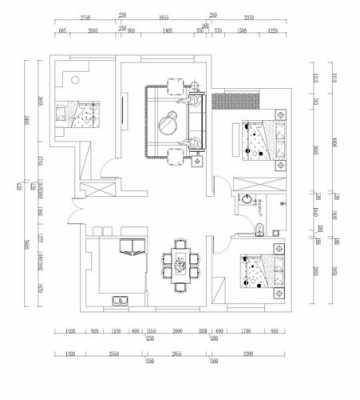 三室一厅单元楼户型图（三室一厅户型平面图）