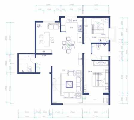 130平3室户型图（130平米户型图 三居室）