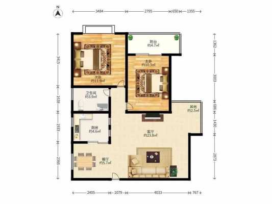 84平米房屋户型图（84平的房子够用了吗）